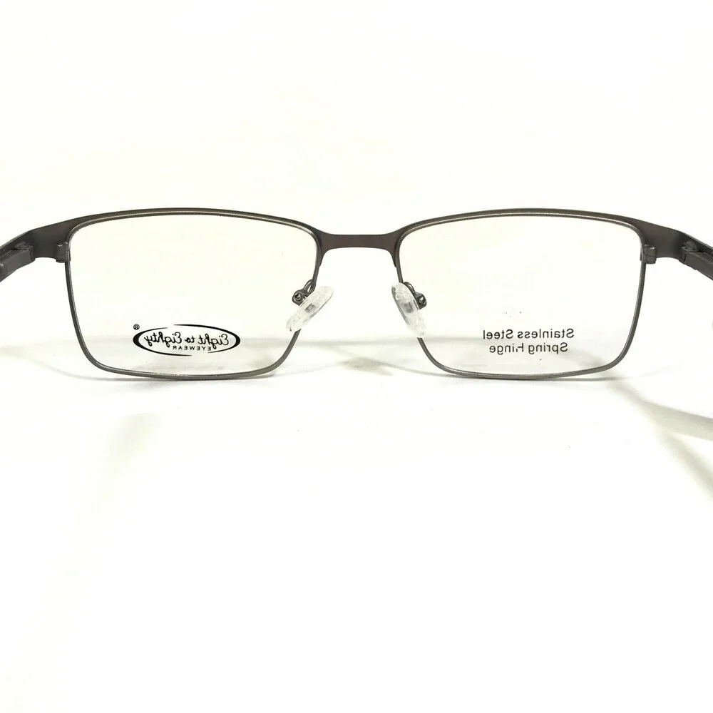 Eight to Eighty Eyeglasses Frames Lincoln BLUE Grey Square Full Rim 54-17-140